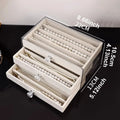 1pc Necklace Storage Box with Transparent Lid, 3-Layer Jewelry Tray Drawer Jewelry Display Box, Desktop Jewelry Box