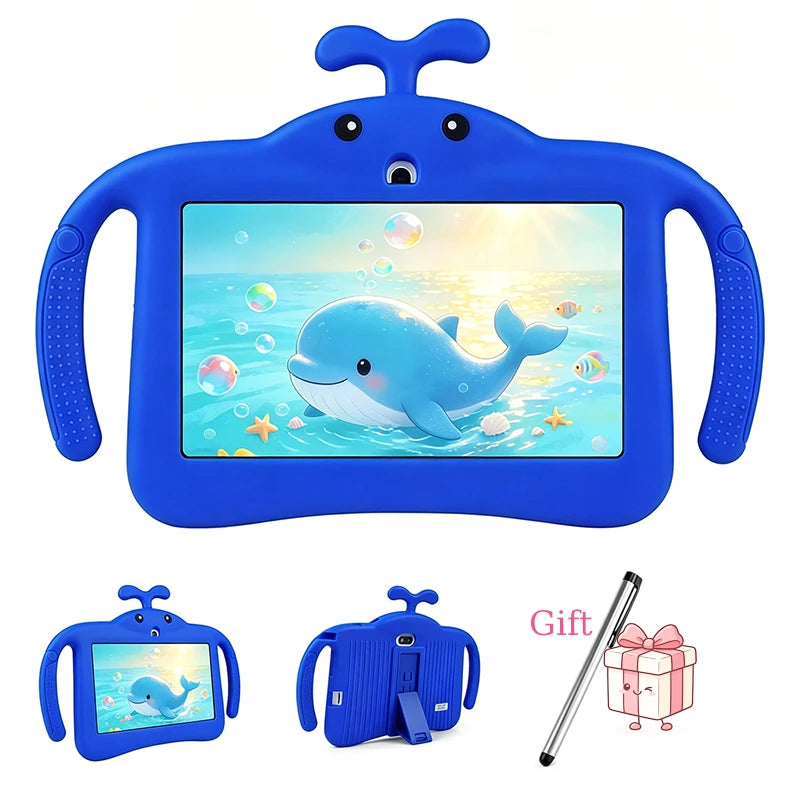 7 Inch Kids Tablet Quad Core Android 14 64GB WiFi Bluetooth Educational Software Installed