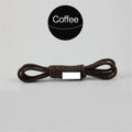 1Pair Waxed Cotton Round Shoe laces Coloured Leather Shoes lace Waterproof ShoeLaces Men Boots Shoelace Shoestring