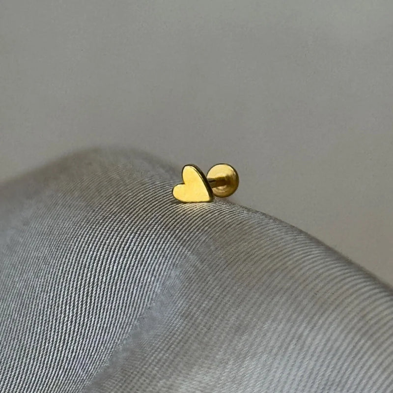 Aide 1pc 925 Sterling Silver Mini Zircon Thick Flat Screw Back Drop Earrings For Women K Gold Piercing Stud Earrings Jewelry