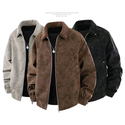 American Vintage-Style PU Leather Jacket for Men | SAMAG