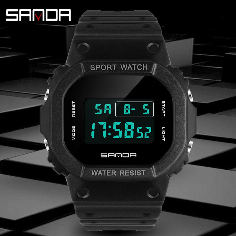 SANDA New Style Fashion Boys Girls Watches Waterproof LED Digital Watch Clock Lady G Style Sport Student Watch Relogio Feminino