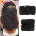 Sleek Remy Afro Kinky Curly Bulk Hair For Braiding QVR Peruvian Virgin Human Hair Bulk For Locs Natural Brown Color Braids Hair