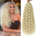 BEWILL GoGo Curl Crochet Hair 14 18 Inches Water Wave Beach Curl Crochet Hair Ombre Synthetic Bohemian Braids Hair Extensions 1B