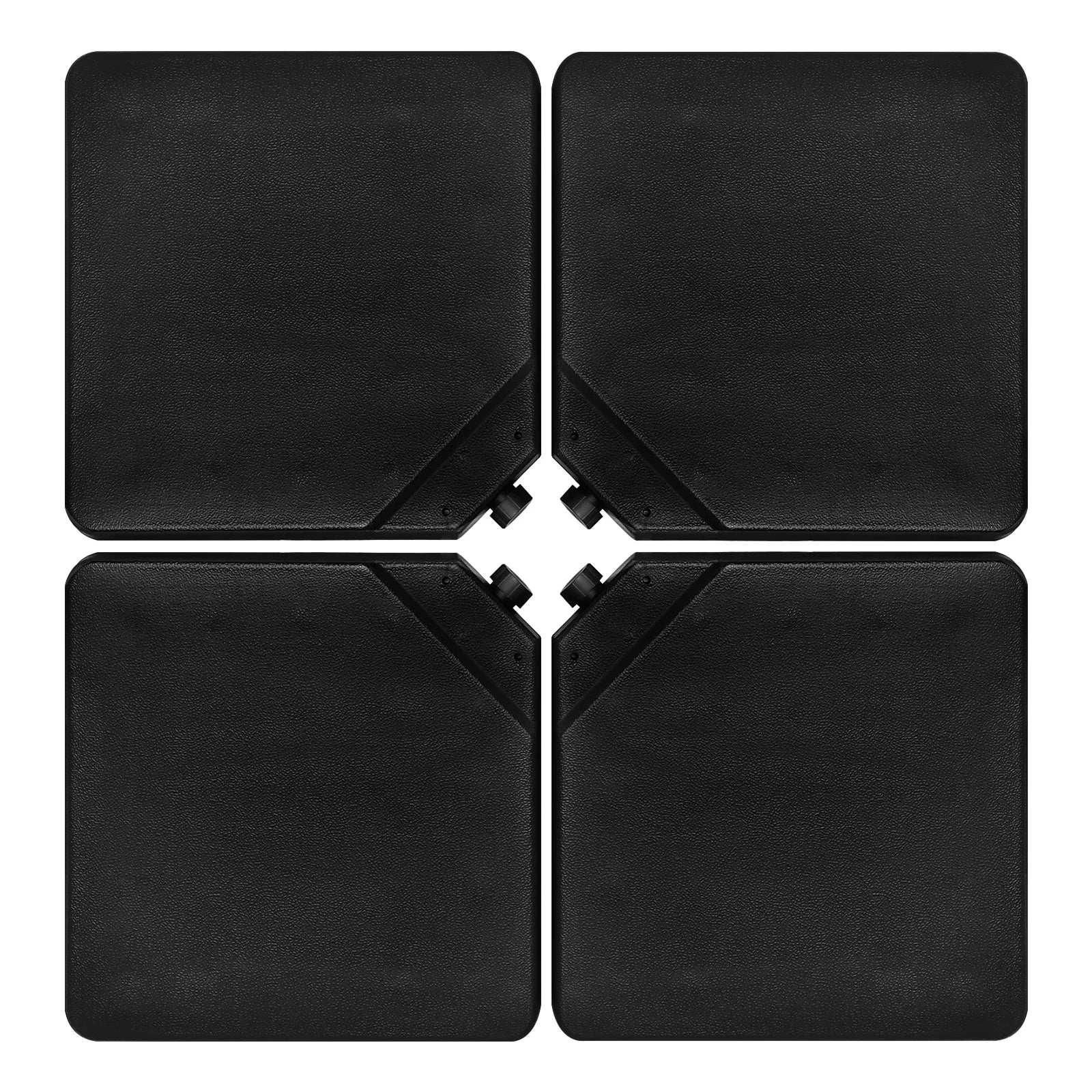 Patio 4pcs 13L Cantilever Offset Umbrella Base Heavy Duty Outdoor Square Black