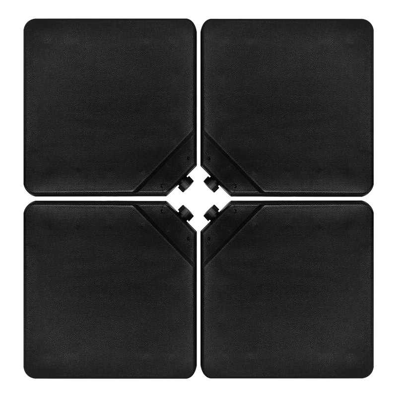Patio 4pcs 13L Cantilever Offset Umbrella Base Heavy Duty Outdoor Square Black