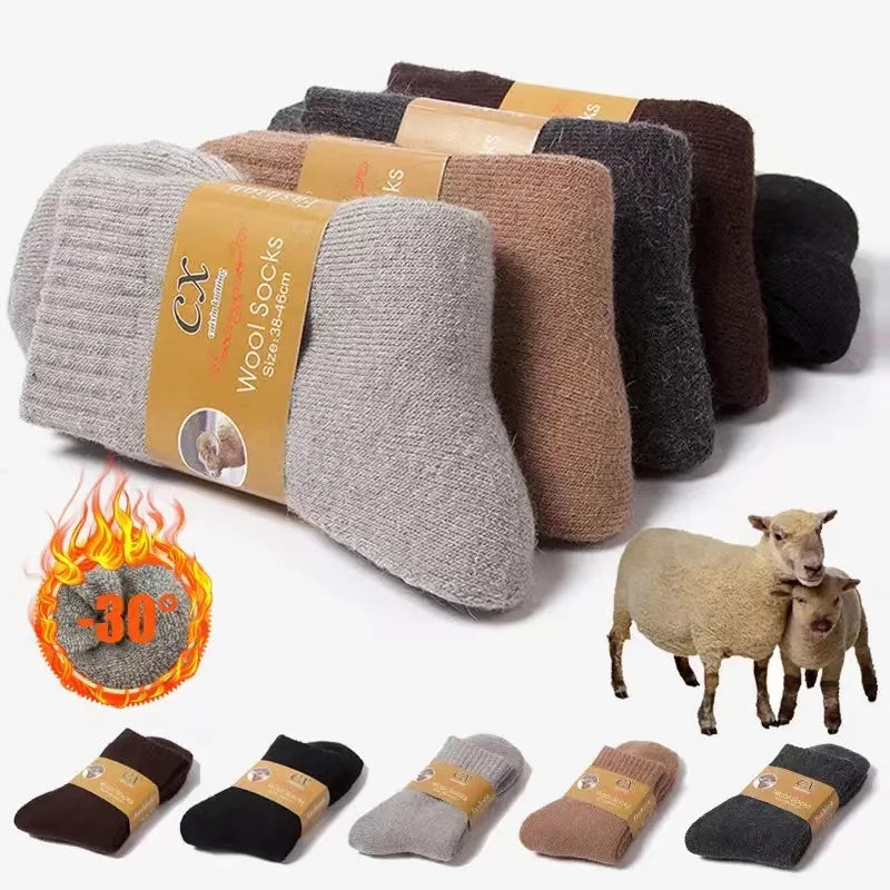 4Pairs/Lot Men's Winter Super Thick Thermal Socks Wool | SAMAG