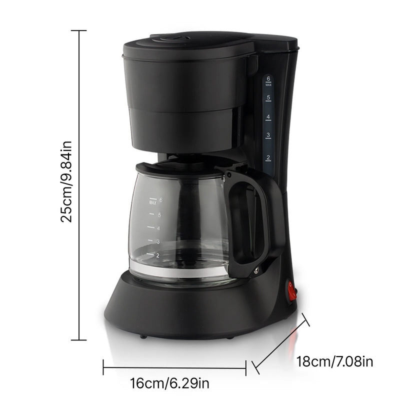 Electric Drip Coffee Machine 600ml/20.3oz Coffee Pot Espresso Maker with 600W Heating for Coffee Tea