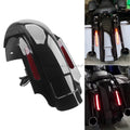 Motorcycle Extended Rear Fender Mudguard with LED Light For Harley Touring Electra Street Glide Road King FLHR FLHTC 1993-2008