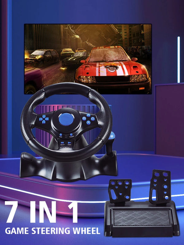 DATA FROG Racing Steering Wheel with Vibration and Pedals for  Switch  PS2 PS3 PS4 Xbox One PC  Gaming Simracing Car Pedal
