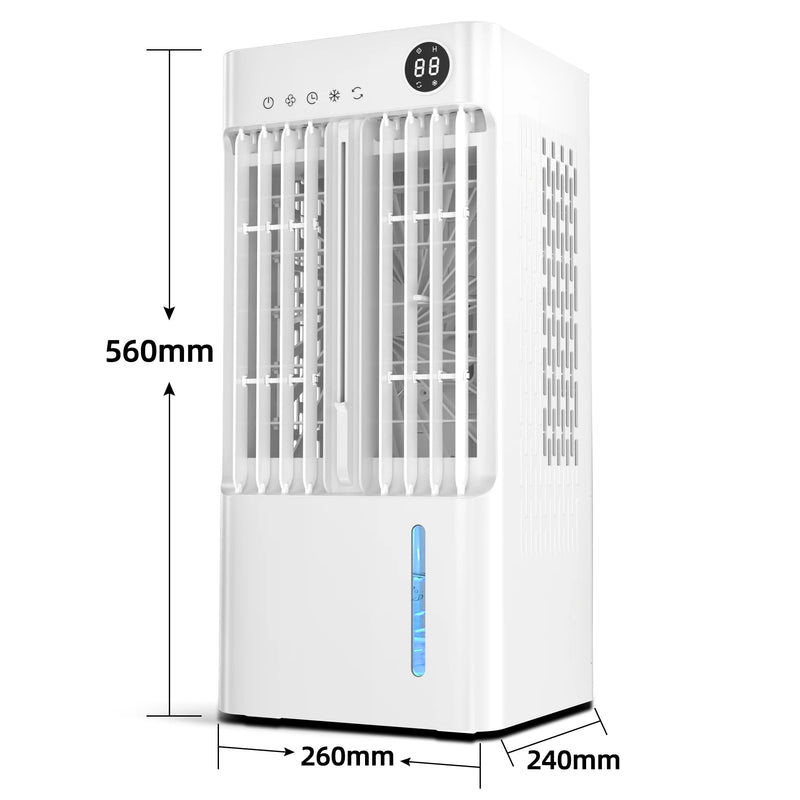 Large Floor Standing Air Conditioner, Fast Cooling Water Ice Cooler Fan, 24H Timer, Oscillating, for Living Room, Air Cooler Fan