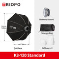 TRIOPO K3 Series 55cm 65cm 90cm 120cm Quick-Setup Octagon Softbox Bowens Mount for Godox Aputure Sokani Studio LED Video Light