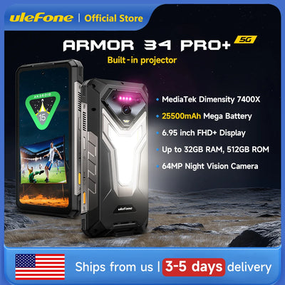 Ulefone Armor 34 Pro Plus 5G AI Rugged Phone 6.95" | SAMAG