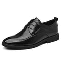 Mens Brown Genuine Leather Oxford Shoes Lace Up Formal Dress Shoes Comfortable Non Slip Outsole For Business Office Wedding
