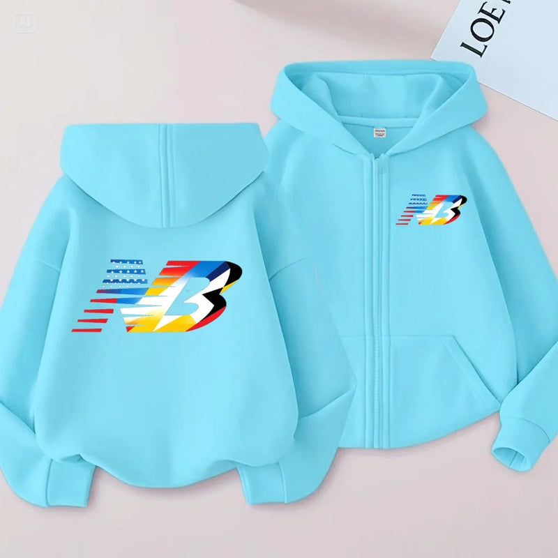 New Children's Sport - style Zipper Hooded Sweatshirt - View 4 | SAMAG