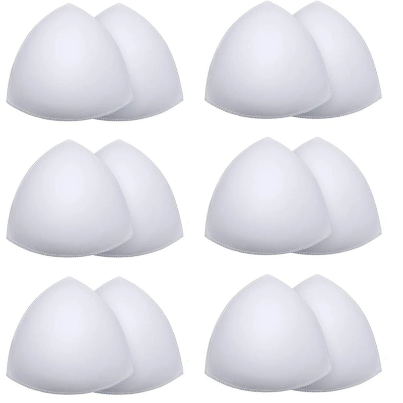 Triangle Sponge Push Up Bra Pads Set for Women Invisible Insert Swimsuit Bikini Breast Enhancers Chest Cup Pads Accessories