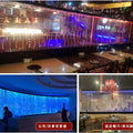 Water curtain wall, running water screen partition company, family entrance acrylic calligraphy and painting flat wine cabinet