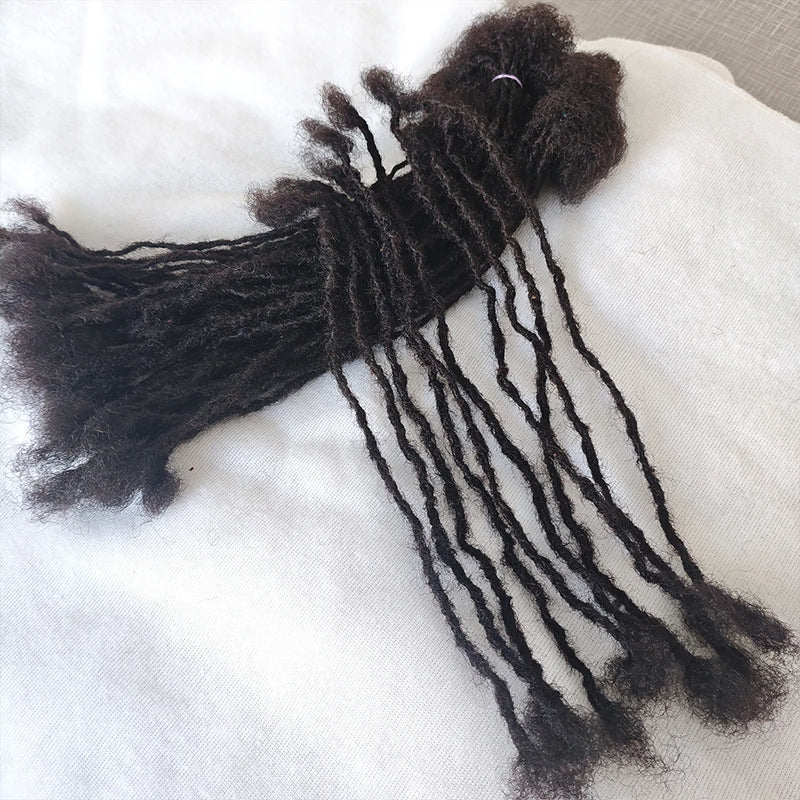 Dreadlocks Sister Locs Extensions Handmade Soft Crochet Brazilian Human Hair Braiding 10in Ombre Short Hair 10Strands/lot