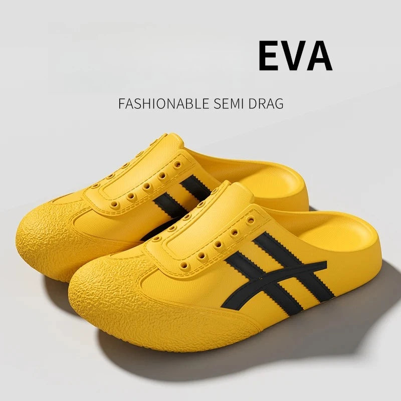Comfortable Soft Sole Women's Mules and Clogs Spring Platform Outdoor EVA Slippers Plus Size 45 Casual Flats for Women