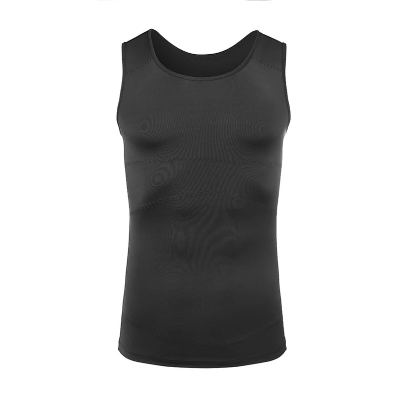 Men's Shapewear Tank Top Tummy Control Compression Vest Cool Fabric Slim Fit Undershirt Summer Gym Training Casual Daily