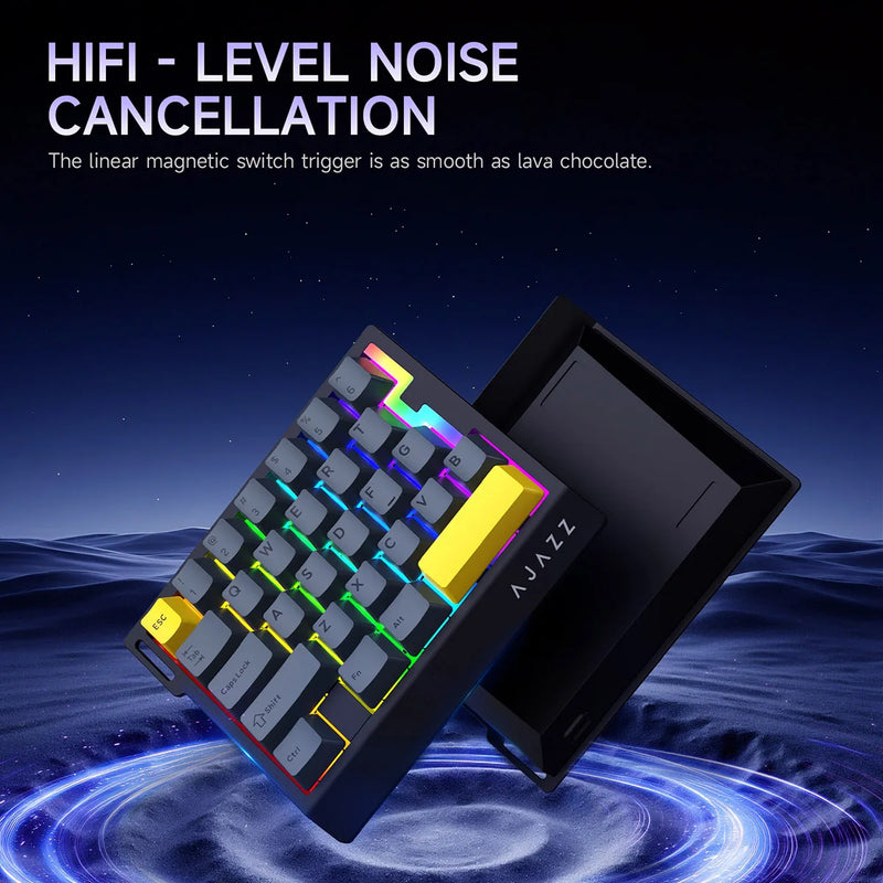 AJAZZ AK029 Wired One-Handed Gaming Keyboard HE Magnetic Switch 29 Key RGB 8000Hz Mini Mechanical Keyboard for E-sports PC Gamer
