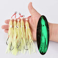 5pcs/pack soft squid 12cm 5.5g silicon gel skirt  tentacle 15# double assist hook lure hook rig fishing tackle saltwater fishing