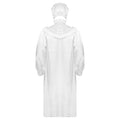 Men Satiny Gothic Victorian Nightgown Robe with Hat Set Lace Trim Long Sleeve Sleep Dress And Lace-up Bonnet for Pajamas Party