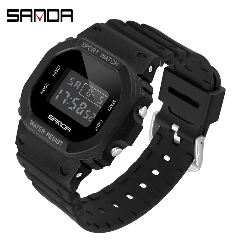SANDA New Style Fashion Boys Girls Watches Waterproof LED Digital Watch Clock Lady G Style Sport Student Watch Relogio Feminino