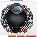 Spacious & Durable Women's Carry-On Travel Bag with Animal Print Nylon Large Capacity Sports Gym Bag  Weekend Overnight Bag