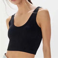 Women's Ribbed Bra Seamless Tank Top Comfort Sports Bralette Wireless Activewear Underwear Stretchy Vest Lingerie Intimates M-XL