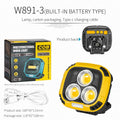 Powerful LED Flashlight Power Bank USB Rechargeable Torch Light Strong Magnetic Adsorptio High Power Flashlight Lantern
