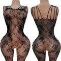 Sexy Crotchless Lingerie For Women Fishnet Teddy Bra Set Erotic Costumes Stretch Mesh Hollow Bodystockings Female Underwear Sets