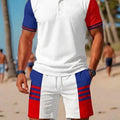 Men's Summer Polo Shirt Sets Casual Collared Sportswear | SAMAG