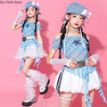Girls K - pop Off Shoulder Crop Top Tutu Skirt Kids Hip Hop - View 4 | SAMAG