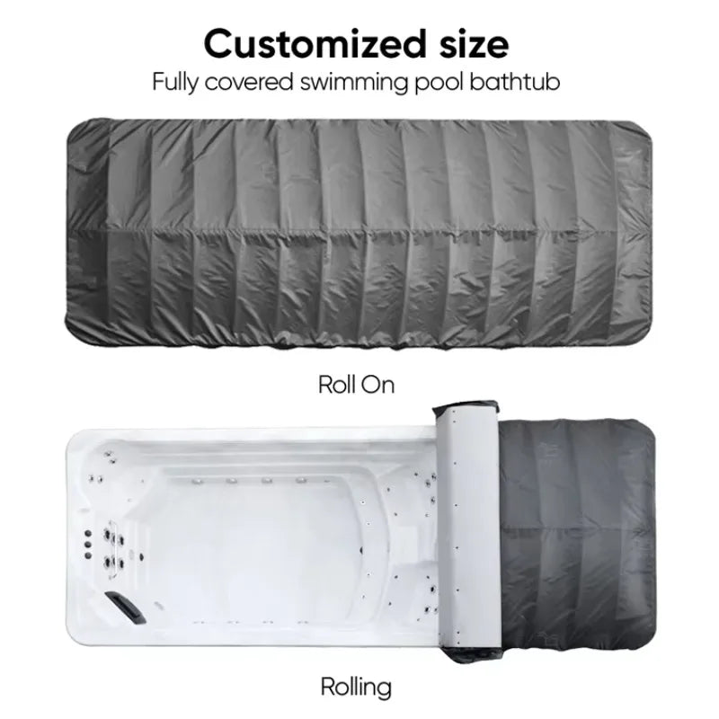 Modern Rectangular Spa Insulation Cover Thermal Insulation Swimming Roll Outdoor