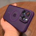 Translucent Original Case For iPhone 15 16 14 13 17 12 Pro Max For Magsafe Magnetic Wireless Charge Lens Protector Matte Cover