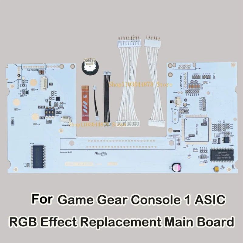 New Enhanced Replacement Motherboard (Single-Chip) With Colorful RGB Lights Without CPU For GAMEGEAR GG Gaming Console