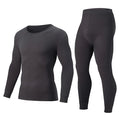2-piece Autumn And Winter Men's Solid Color Simple and Versatile Round Neck Warm Underwear Set Comfortable Youth Home Clothes