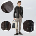 Spring Men's PU Leather Jacket Business Male Slim Fit Jacket Motorcycle Jackets Faux Leather Casual Windproof Black Leather Coat