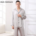 100% mulberry silk noble men's home wear silk set  19MM  Silk pajamas Men's Spring Summer