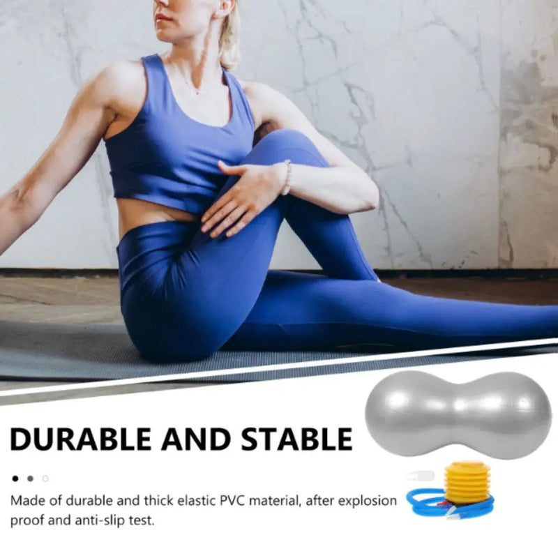 Thickened Explosion-proof Yoga Ball PVC Material Non Slip Anti-Burst Peanut Ball With Pump Core Strength Training Ball