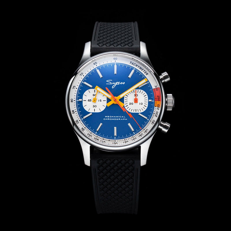 Sugess Pilot Watch ST19 Origin Movement Swanneck Wristwatch Mechanical Chronograph Sappire Crystal - Visuel 12 | SAMAG