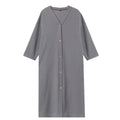 New Button Men's Pajamas Thin Fattened Plus Size Pajamas Bathrobes One-piece Pajamas Men's Loungewear Robe Kimono Bath Robe Men