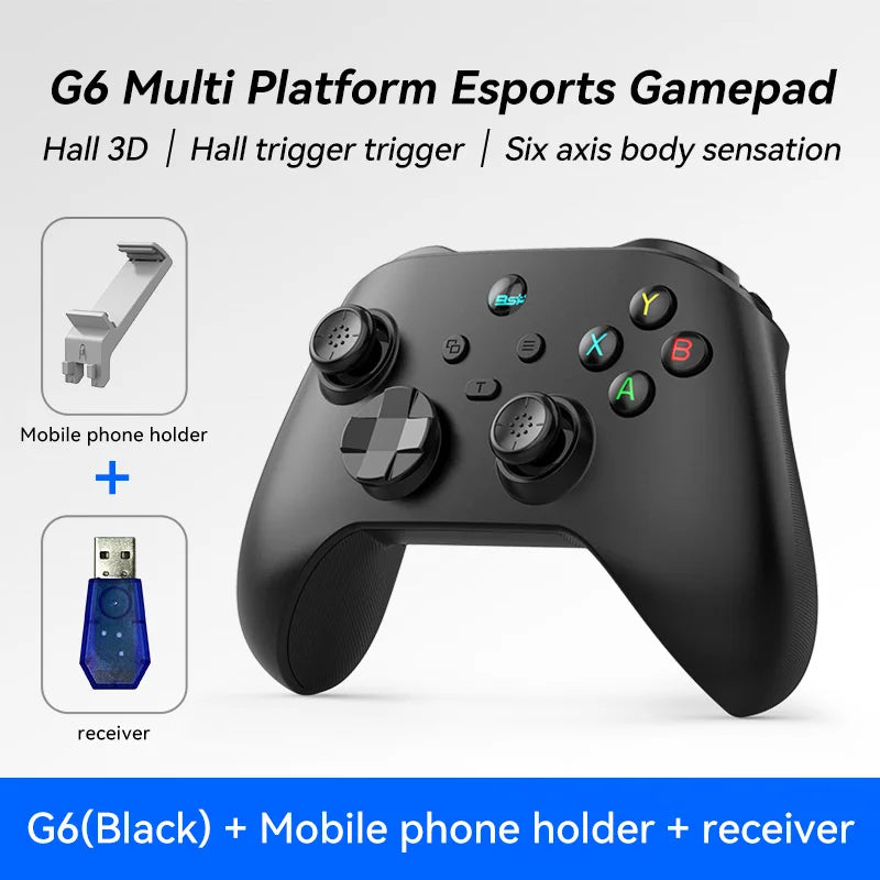 G6 wireless mobile game controller with Hall trigger and Hall joystick supporting switch/pc/android/IOS
