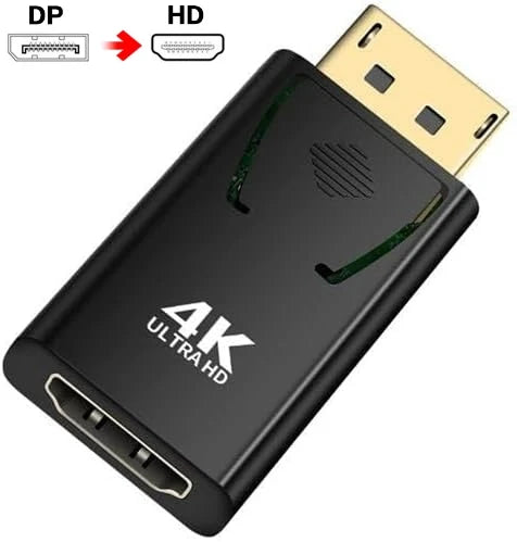 4K DP DisplayPort to HDMI-compatible Adapter Converter Display Port DP to HDMI-compatible HDTV Adapter Video Audio Laptop PC