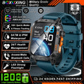 2026 New 1200 mAh Battery Military Smartwatch Men 5ATM Waterproof Fitness Tracker Health Heart Rate Smart Watch For iOS Android