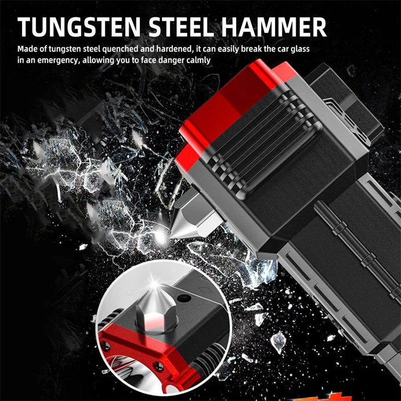 Led Flashlight with Safety Hammer Work Light Emergency - View 3 | SAMAG