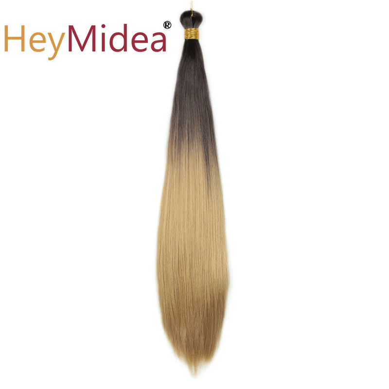 22-28Inch Straight Pony Hair Bundles Crochet Braids Hair Silky Colorful Synthetic Braiding Hair Ombre Synthetic Hair For Women