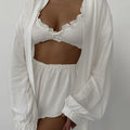 Marthaqiqi Casual Women Nightgowns Set V-Neck Sleepwear | SAMAG