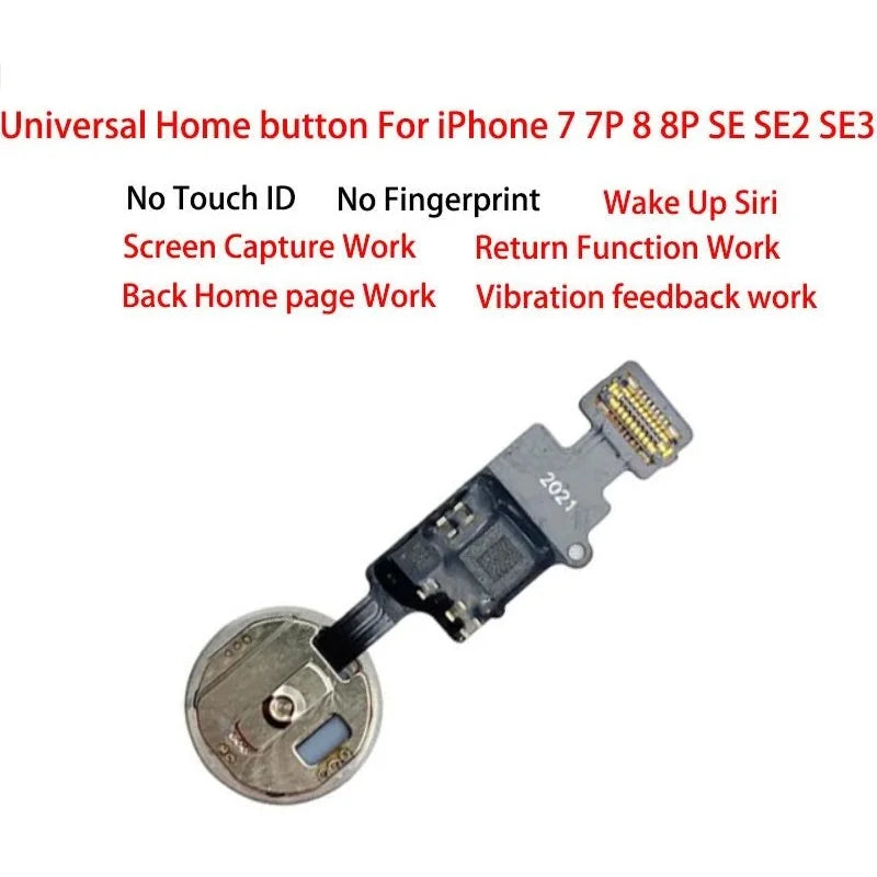 Universal Home Button Menu Keypad Return Flex Cable Assembly For iPhone 7 8 Plus